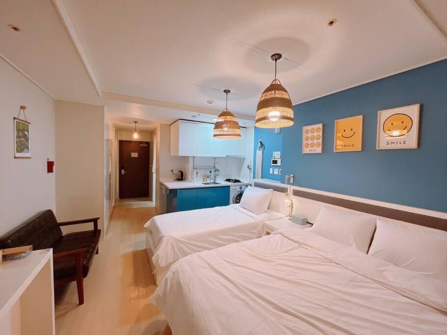 Haeundae Beach Stay #2Min Walk #2Beds ปูซาน ภายนอก รูปภาพ